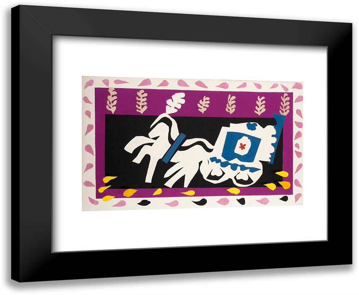 Jazz, 1947 24x20 Black Modern Wood Framed Art Print Poster by Matisse, Henri