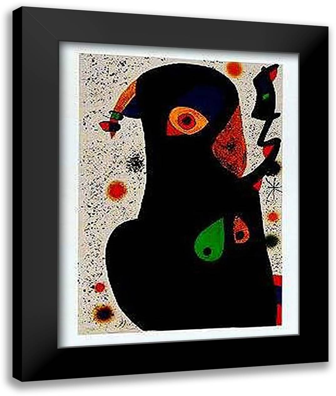Vladmir 20x24 Black Modern Wood Framed Art Print Poster by Miro, Joan