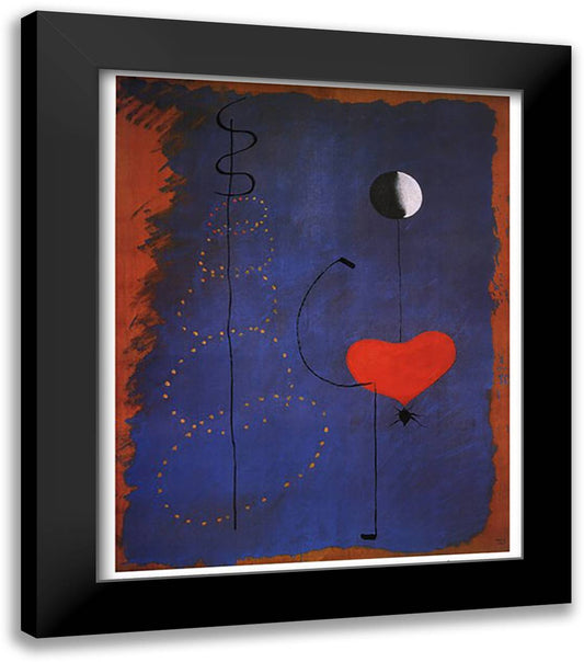 Ballerina II, 1925 20x24 Black Modern Wood Framed Art Print Poster by Miro, Joan