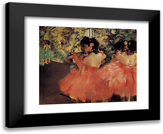 BALLERINE IN ROSA 24x20 Black Modern Wood Framed Art Print Poster by Degas, Edgar