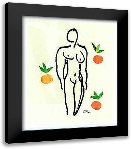 Nu aux Oranges 20x24 Black Modern Wood Framed Art Print Poster by Matisse, Henri