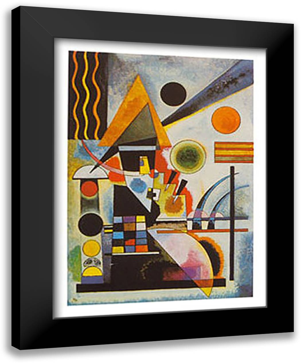 Balancement, c.1925 20x24 Black Modern Wood Framed Art Print Poster by Kandinsky, Wassily