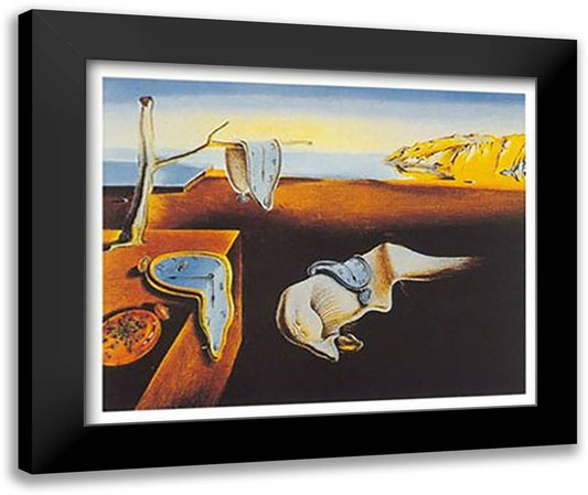 The Persistence of Memory, c.1931 24x20 Black Modern Wood Framed Art Print Poster by Dali, Salvador