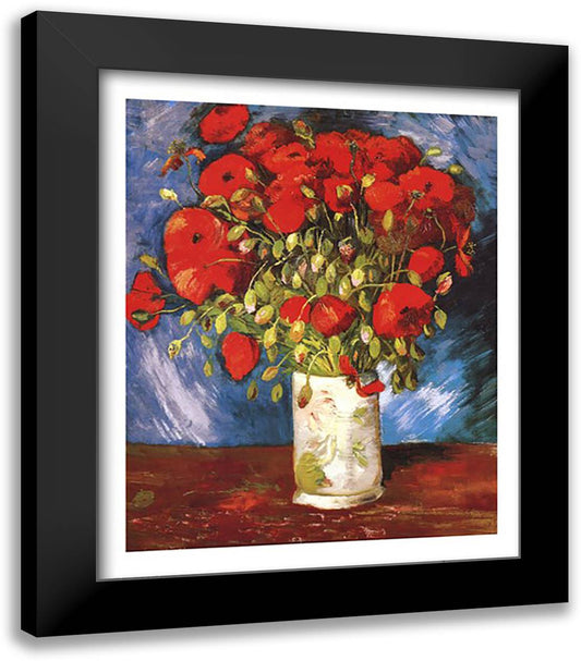 Poppies, c.1886 20x24 Black Modern Wood Framed Art Print Poster by Van Gogh, Vincent