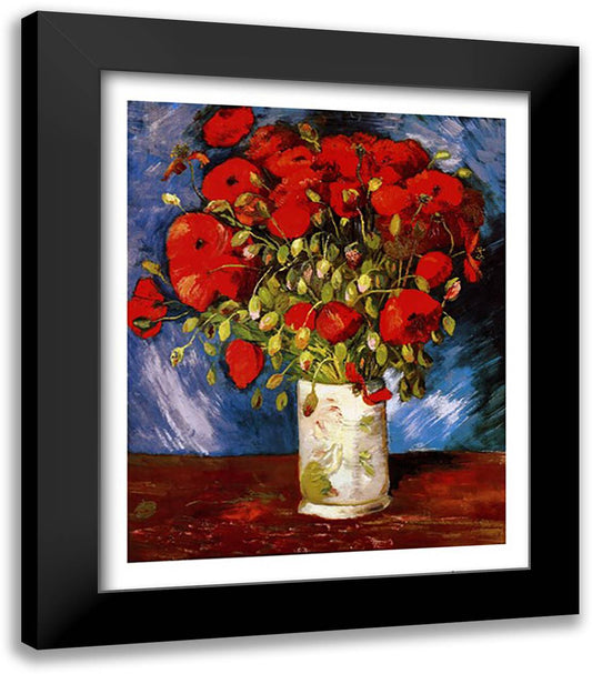 Poppies, c.1886 20x24 Black Modern Wood Framed Art Print Poster by Van Gogh, Vincent