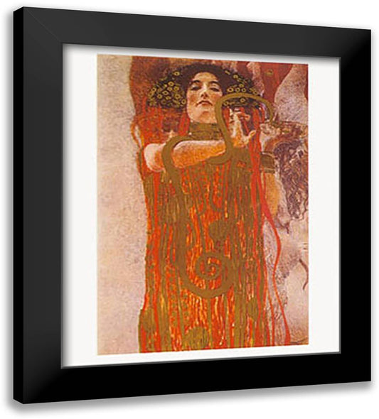 HYGIEIA 20x24 Black Modern Wood Framed Art Print Poster by Klimt, Gustav