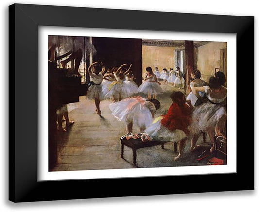 ECOLE DE DANSE 24x20 Black Modern Wood Framed Art Print Poster by Degas, Edgar