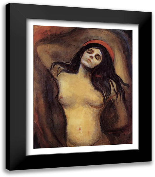 Madonna, c.1894 20x24 Black Modern Wood Framed Art Print Poster by Munch, Edvard