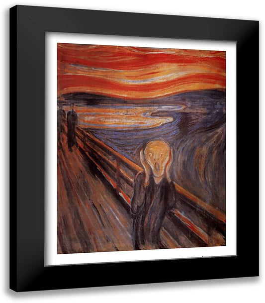 The Scream, c.1893 20x24 Black Modern Wood Framed Art Print Poster by Munch, Edvard