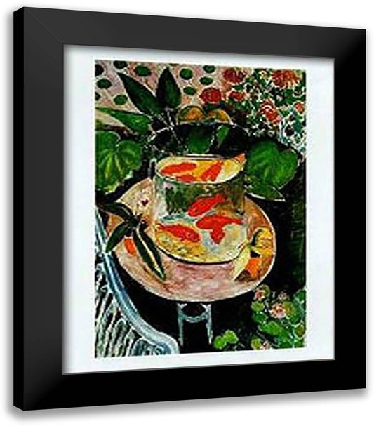 Goldfish 20x24 Black Modern Wood Framed Art Print Poster by Matisse, Henri