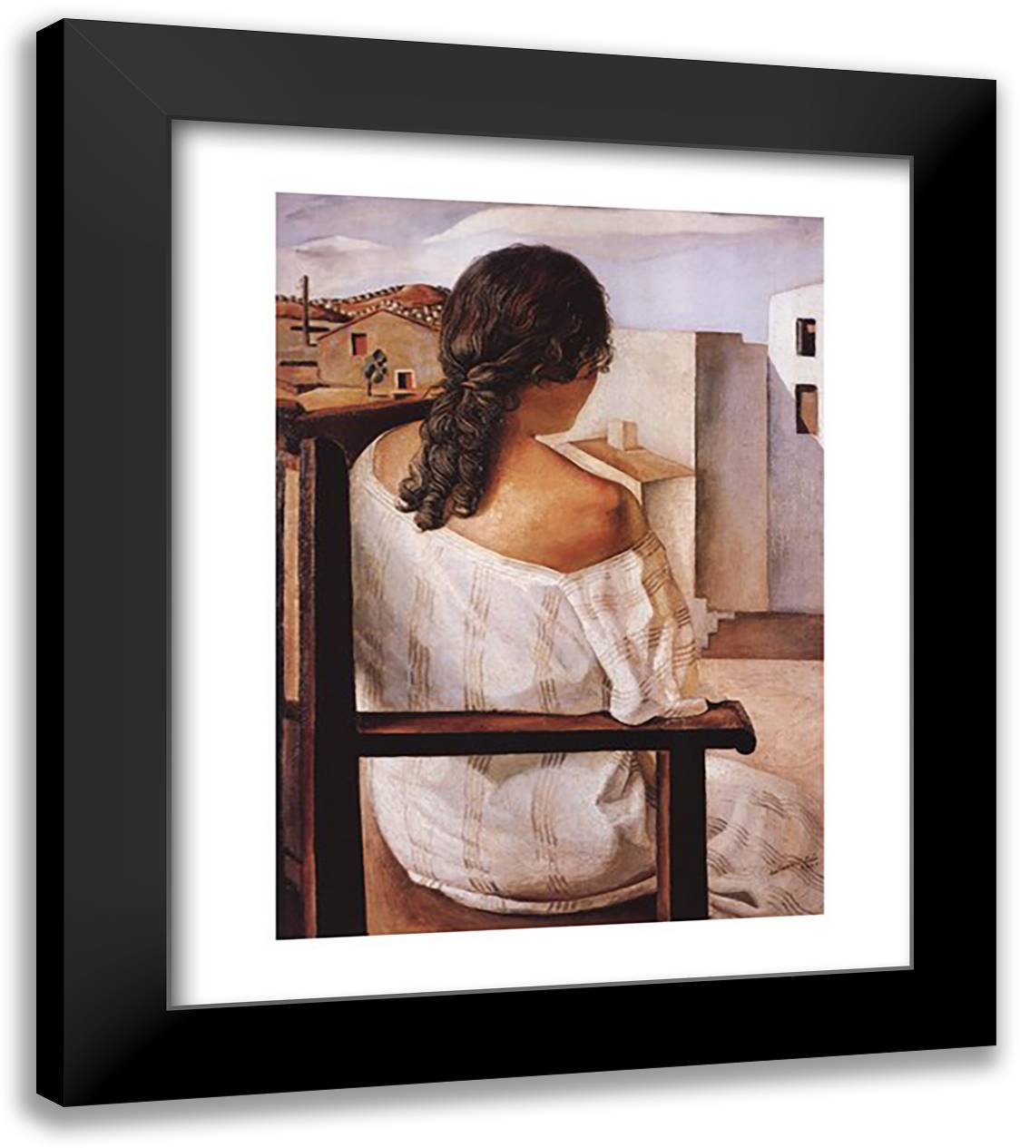 Back of Girl, c.1925 20x24 Black Modern Wood Framed Art Print Poster by Dali, Salvador