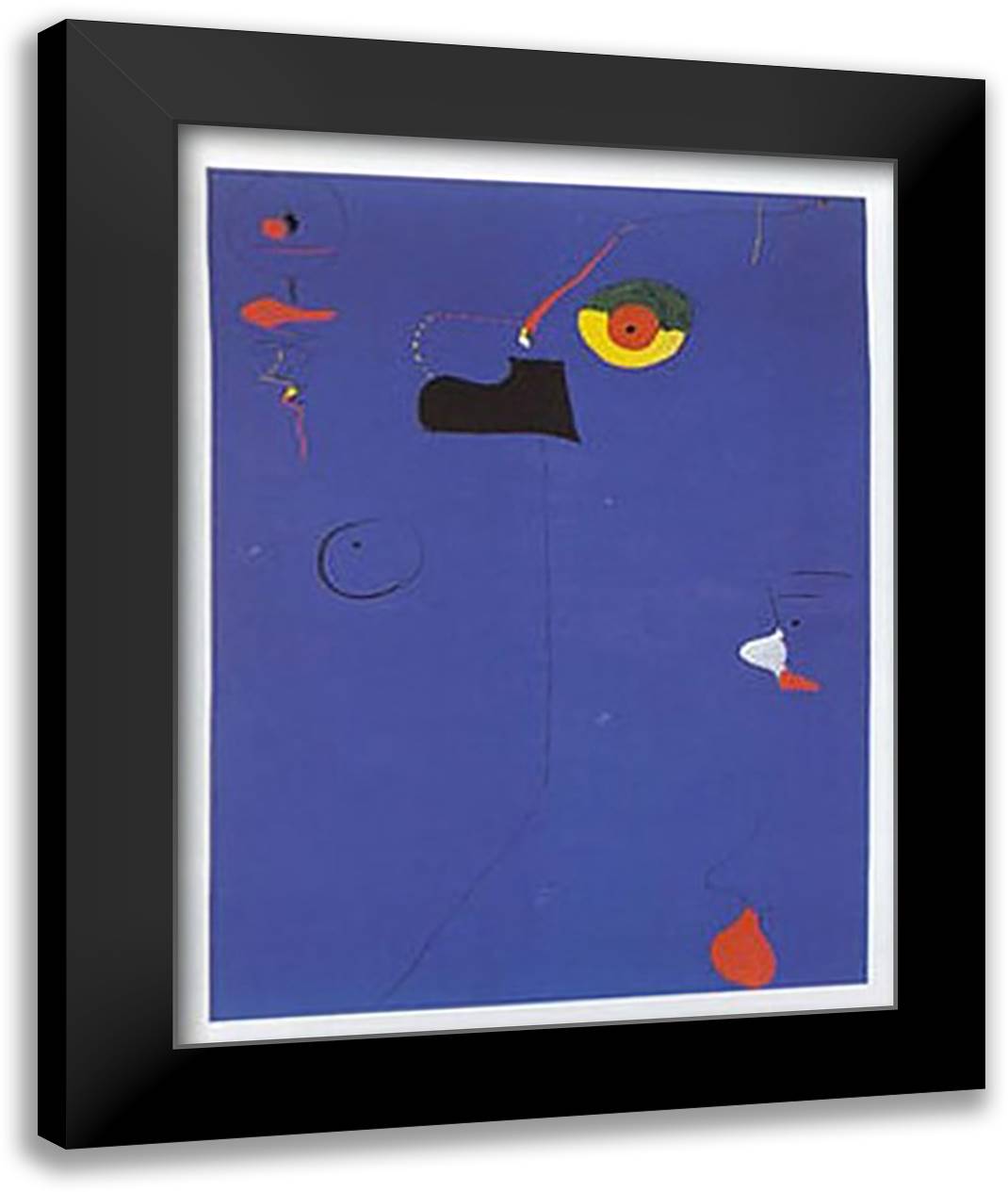 Fratellini 20x24 Black Modern Wood Framed Art Print Poster by Miro, Joan