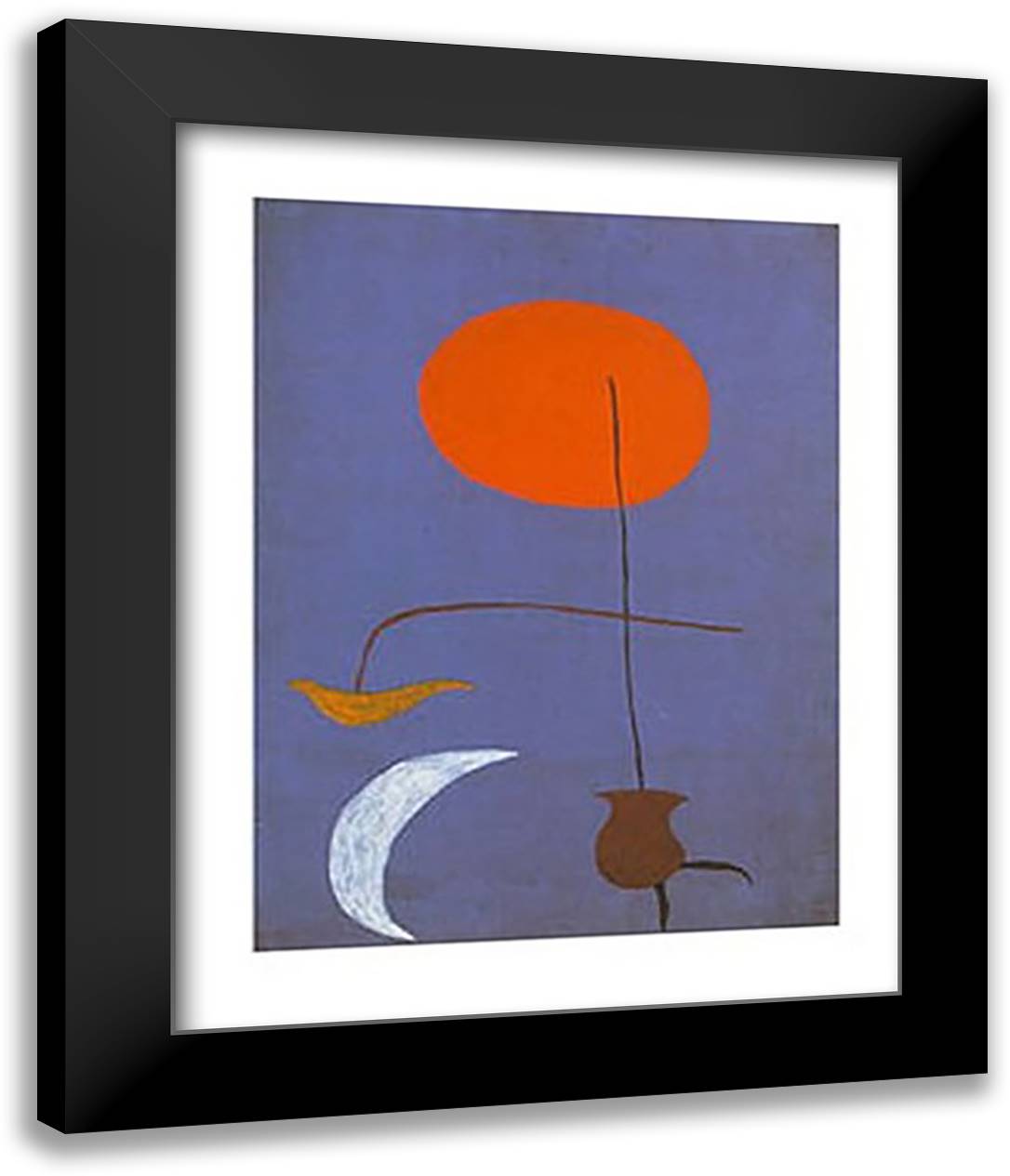 Entwurf eine Tapisserie 20x24 Black Modern Wood Framed Art Print Poster by Miro, Joan