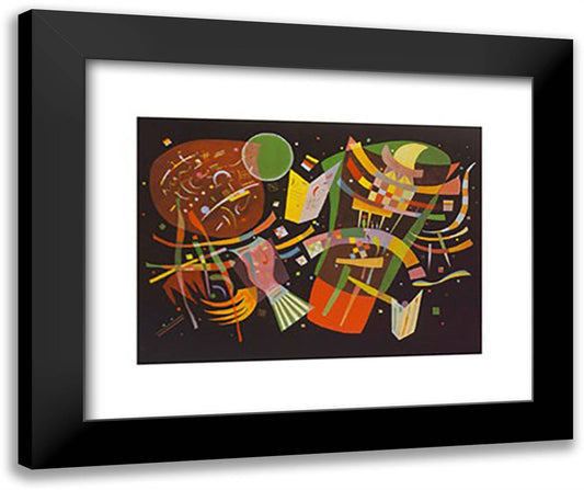 Komposition X, c.1939 24x20 Black Modern Wood Framed Art Print Poster by Kandinsky, Wassily