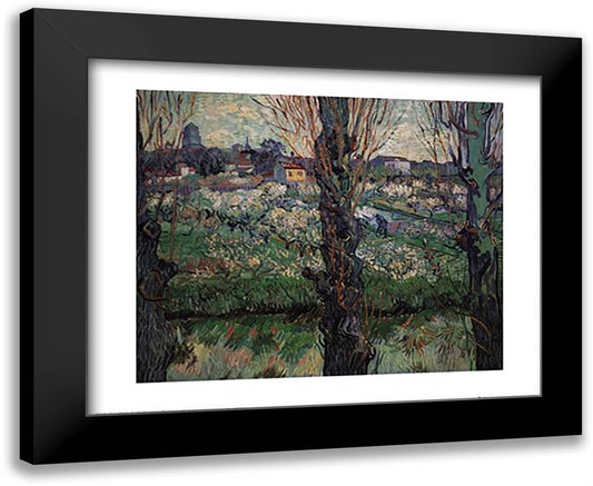 Blick Auf Arles, c.1889 24x20 Black Modern Wood Framed Art Print Poster by Van Gogh, Vincent