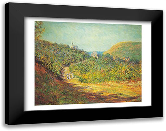 PETITES DALLES, 1884 24x20 Black Modern Wood Framed Art Print Poster by Monet, Claude