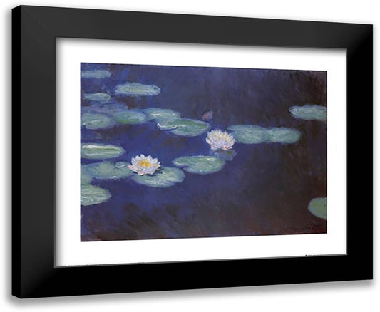 NYMPHEAS, 1897/1898 24x20 Black Modern Wood Framed Art Print Poster by Monet, Claude
