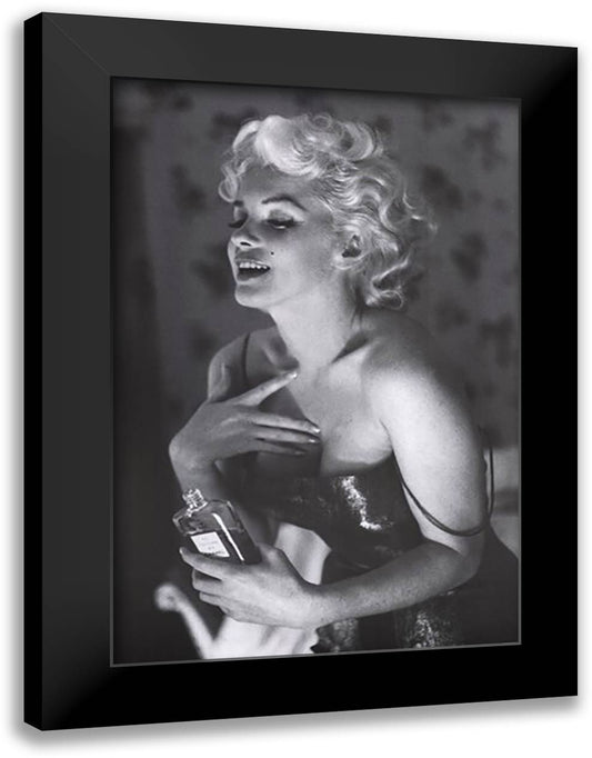 Marilyn Monroe - Chanel No. 5 28x40 Black Modern Wood Framed Art Print Poster by Feingersh, Ed