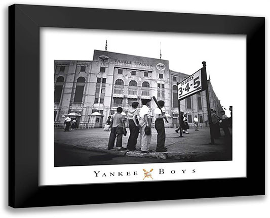 Yankee Boys 24x20 Black Modern Wood Framed Art Print Poster