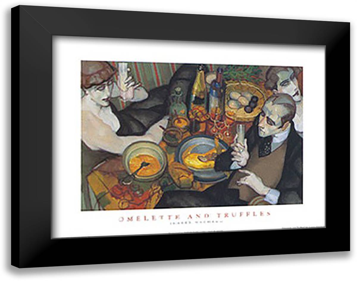 Omelette and Truffles 18x15 Black Modern Wood Framed Art Print Poster by Machado, Juarez