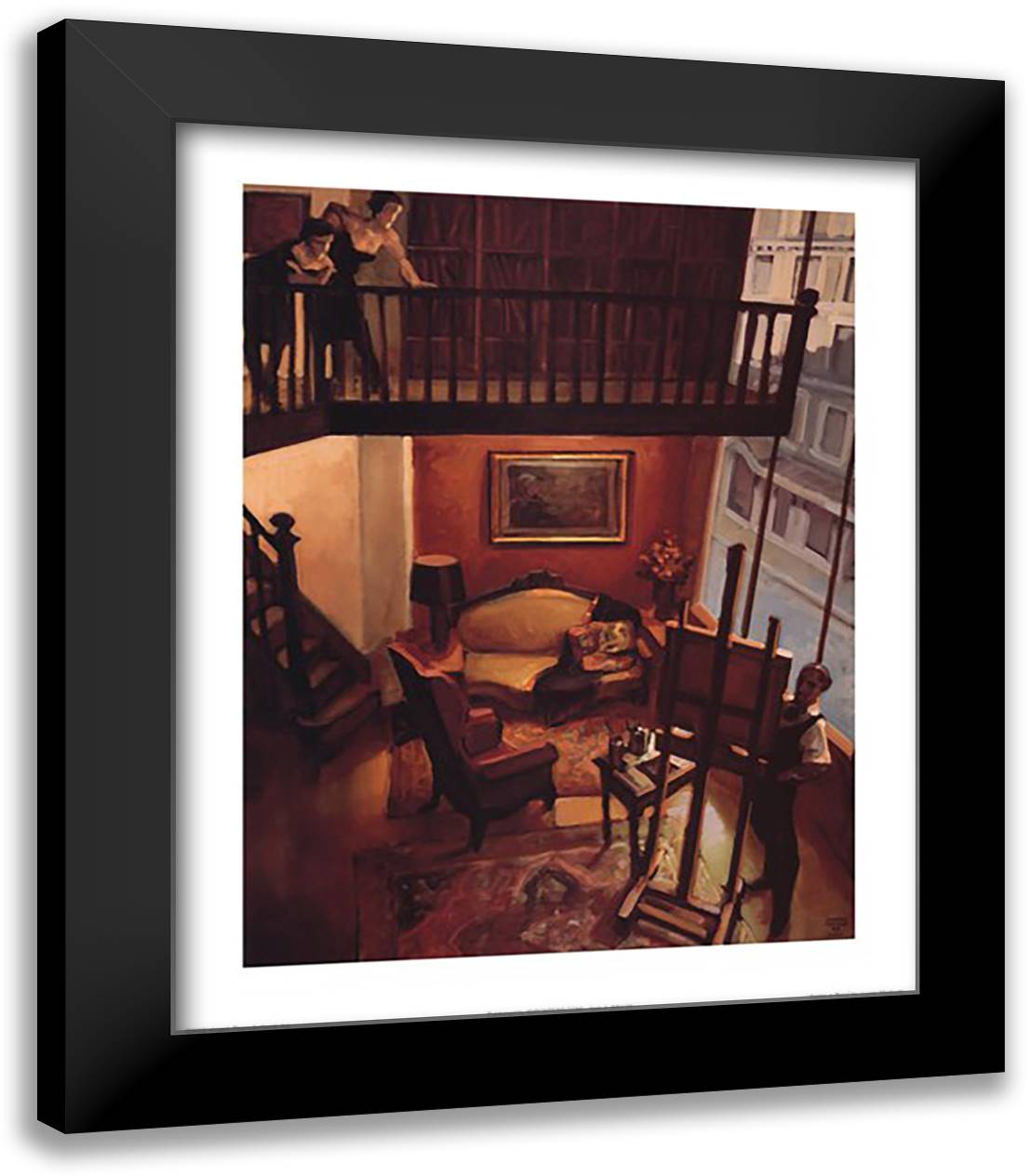 Atelier in Paris 15x18 Black Modern Wood Framed Art Print Poster by Machado, Juarez
