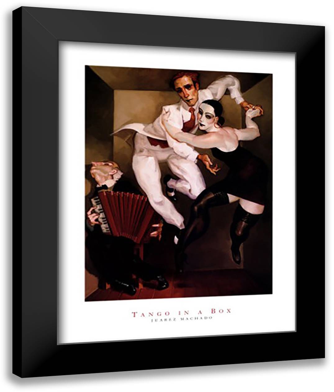 Tango in a Box 28x36 Black Modern Wood Framed Art Print Poster by Machado, Juarez