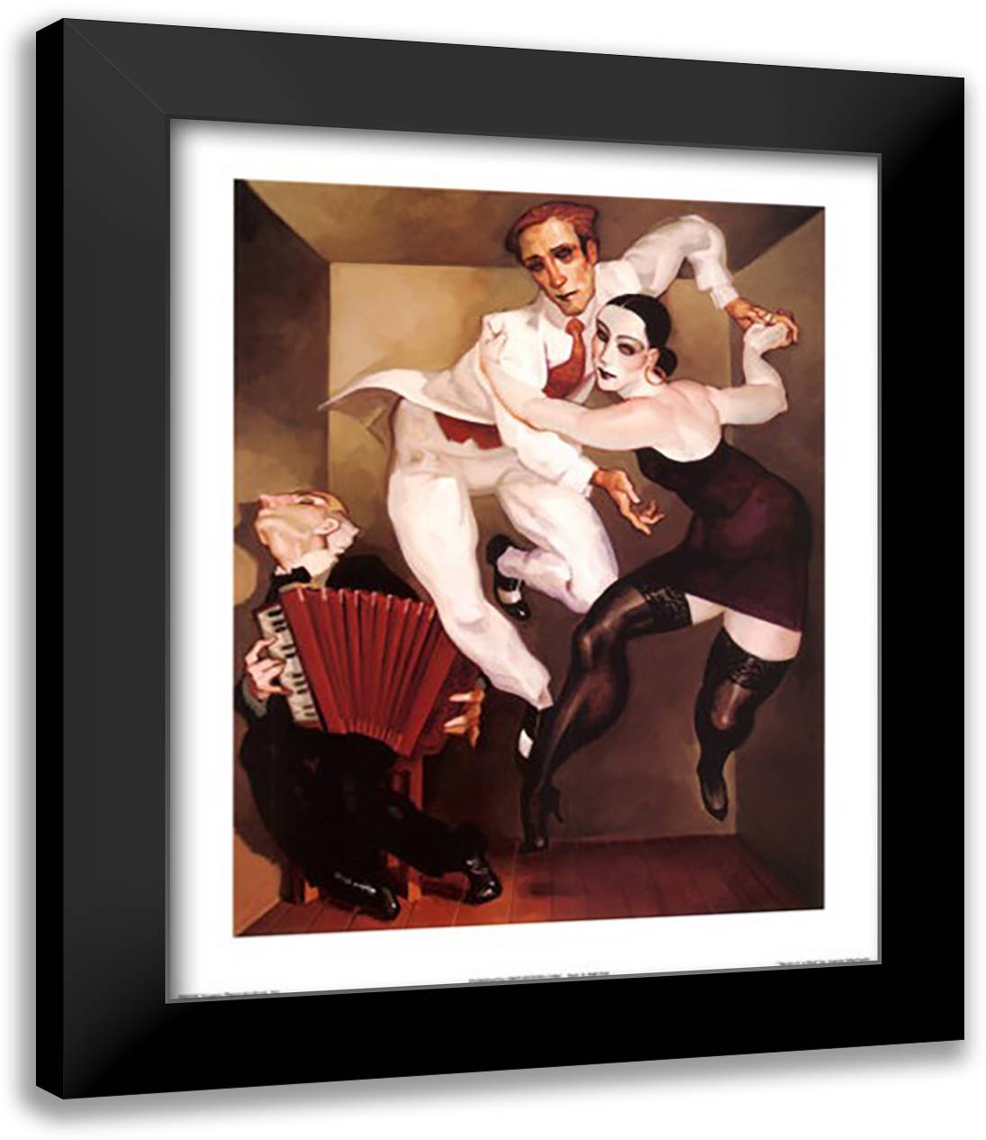 Tango in a Box 15x18 Black Modern Wood Framed Art Print Poster by Machado, Juarez
