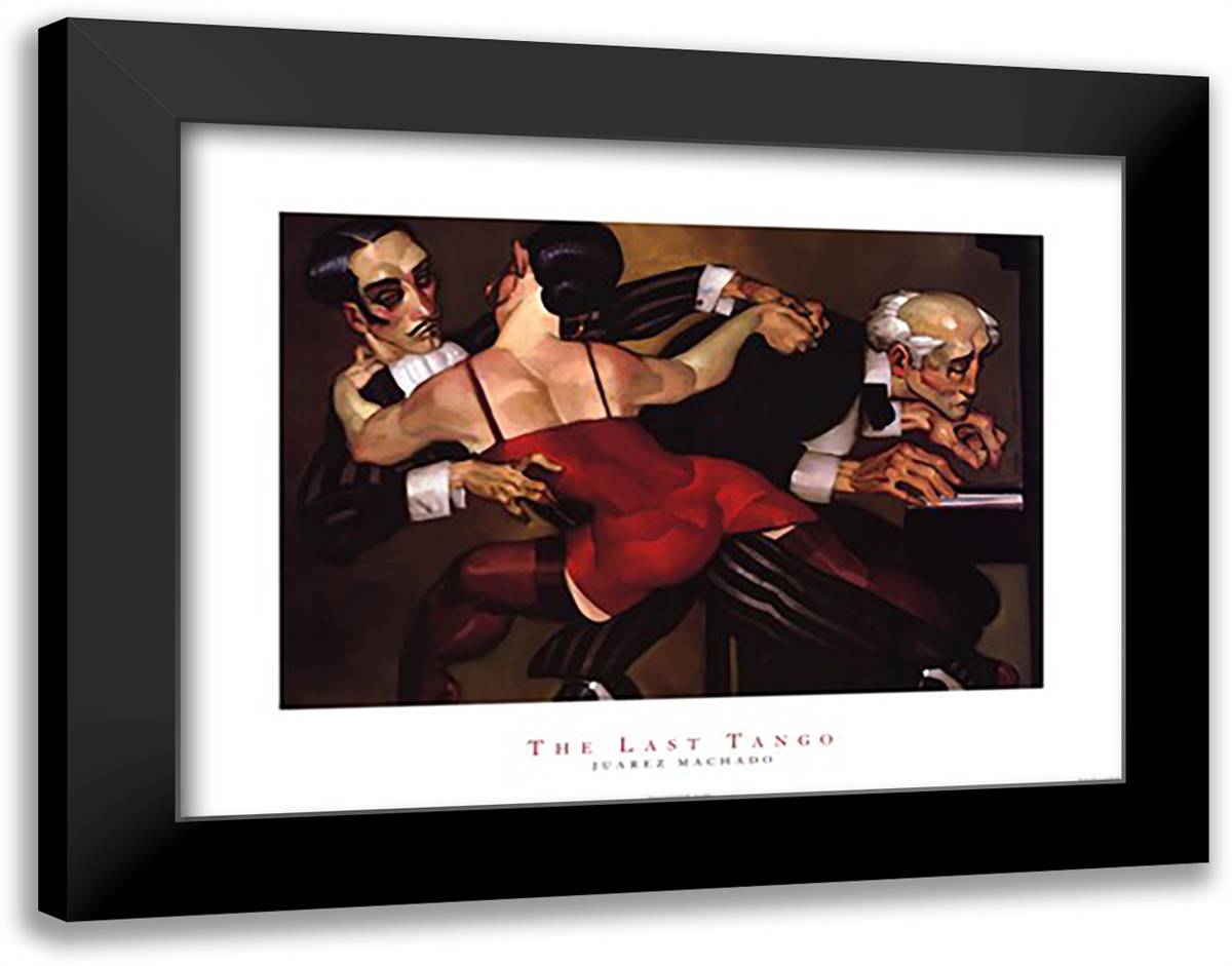 Last Tango 36x28 Black Modern Wood Framed Art Print Poster by Machado, Juarez