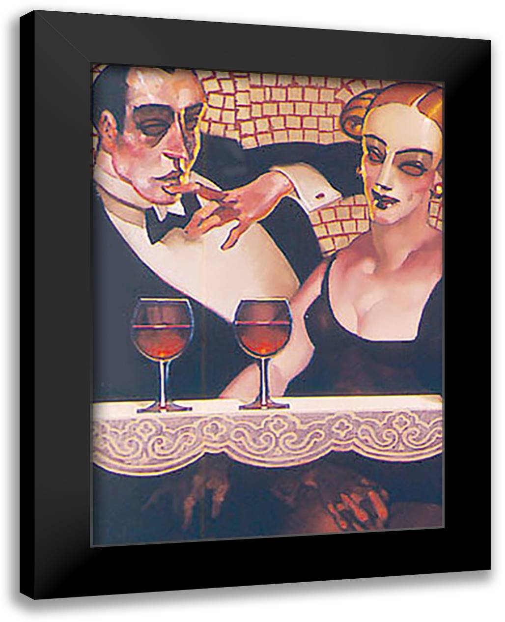 Ladies and Gentlemen I-L 9x11 Black Modern Wood Framed Art Print Poster by Machado, Juarez