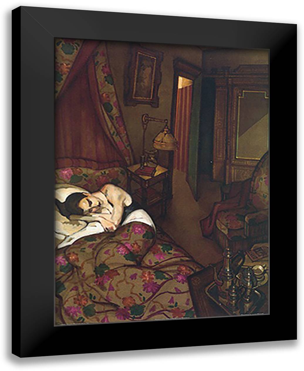 Dreaming 9x11 Black Modern Wood Framed Art Print Poster by Machado, Juarez