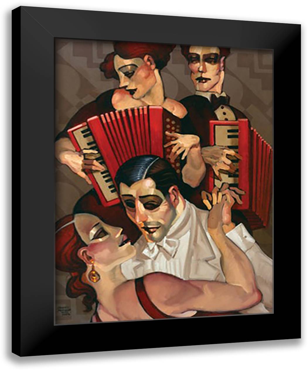 Silence with a Musical Sentence 15x18 Black Modern Wood Framed Art Print Poster by Machado, Juarez