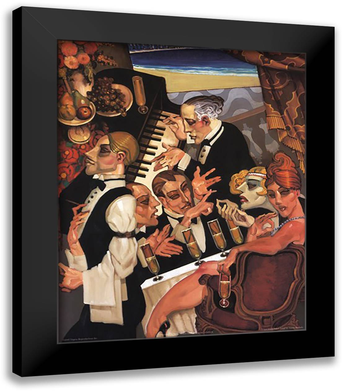 Copacabana Palace Hotel 15x18 Black Modern Wood Framed Art Print Poster by Machado, Juarez