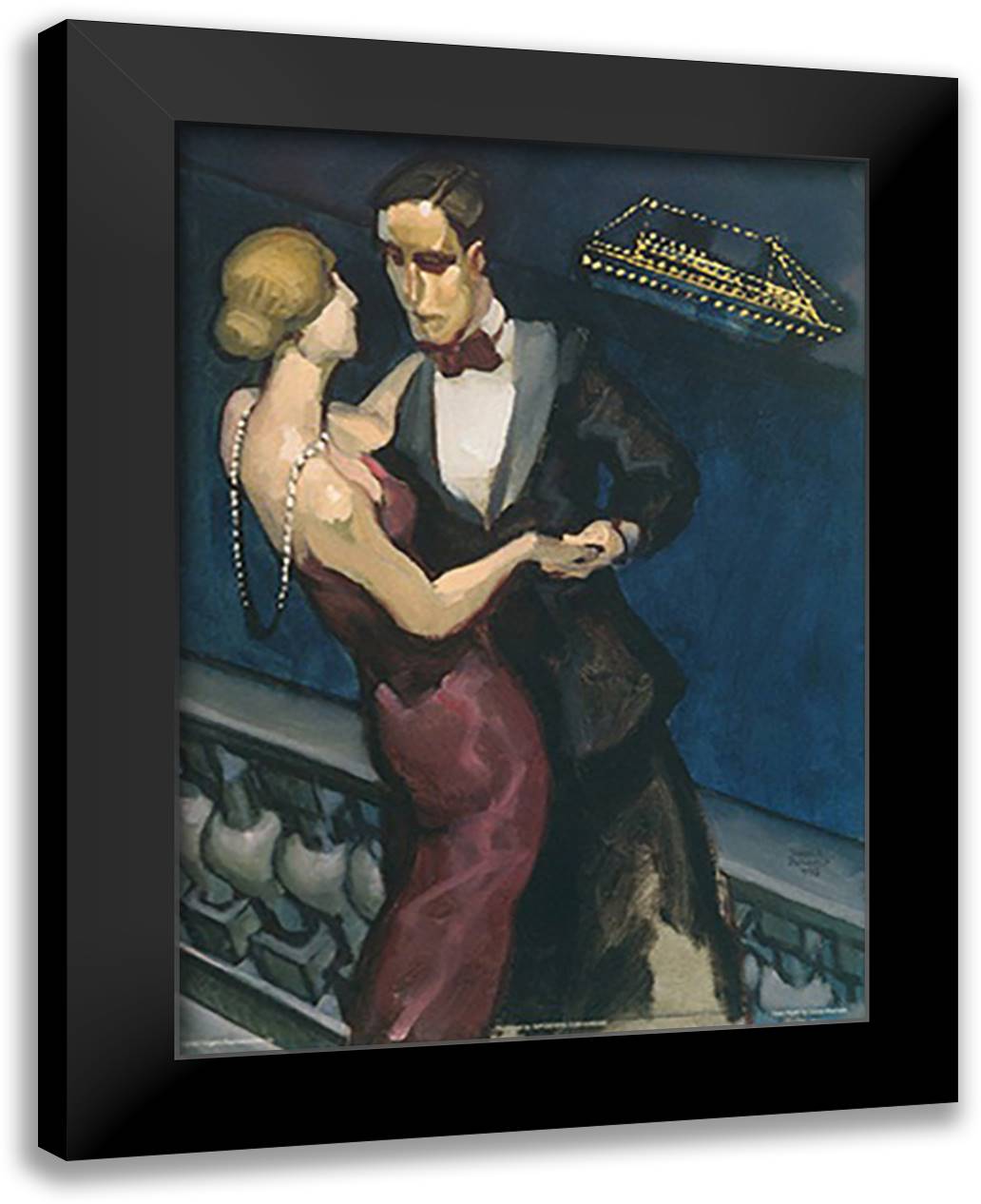 Gala Night 9x11 Black Modern Wood Framed Art Print Poster by Machado, Juarez