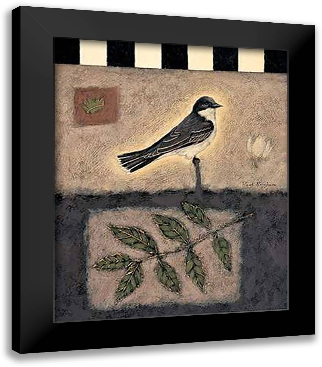 Unknown - Eastern Kingbird Size 20x24 Black Modern Wood Framed Art Print Poster