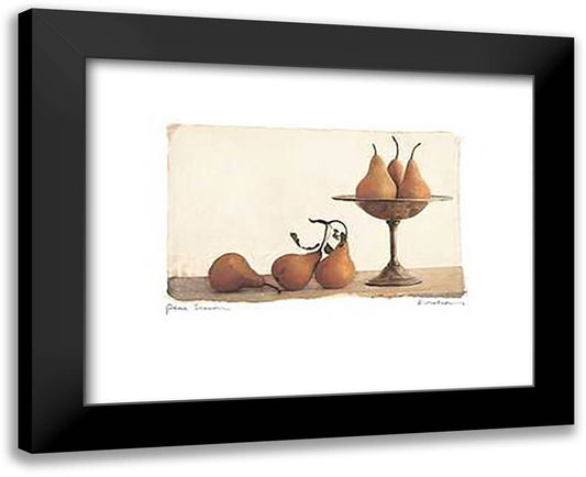 Amy Melious - Pear Season Size 18x15 Black Modern Wood Framed Art Print Poster by Melious, Amy