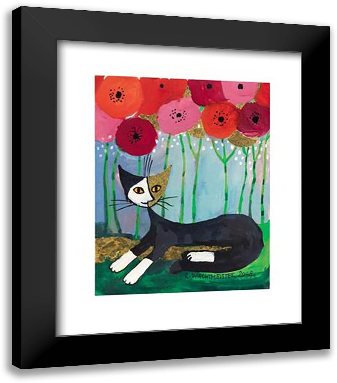 Rosina Wachtmeister - Summertime Size 9.5x11.75 14x16 Black Modern Wood Framed Art Print Poster by Wachtmeister, Rosina