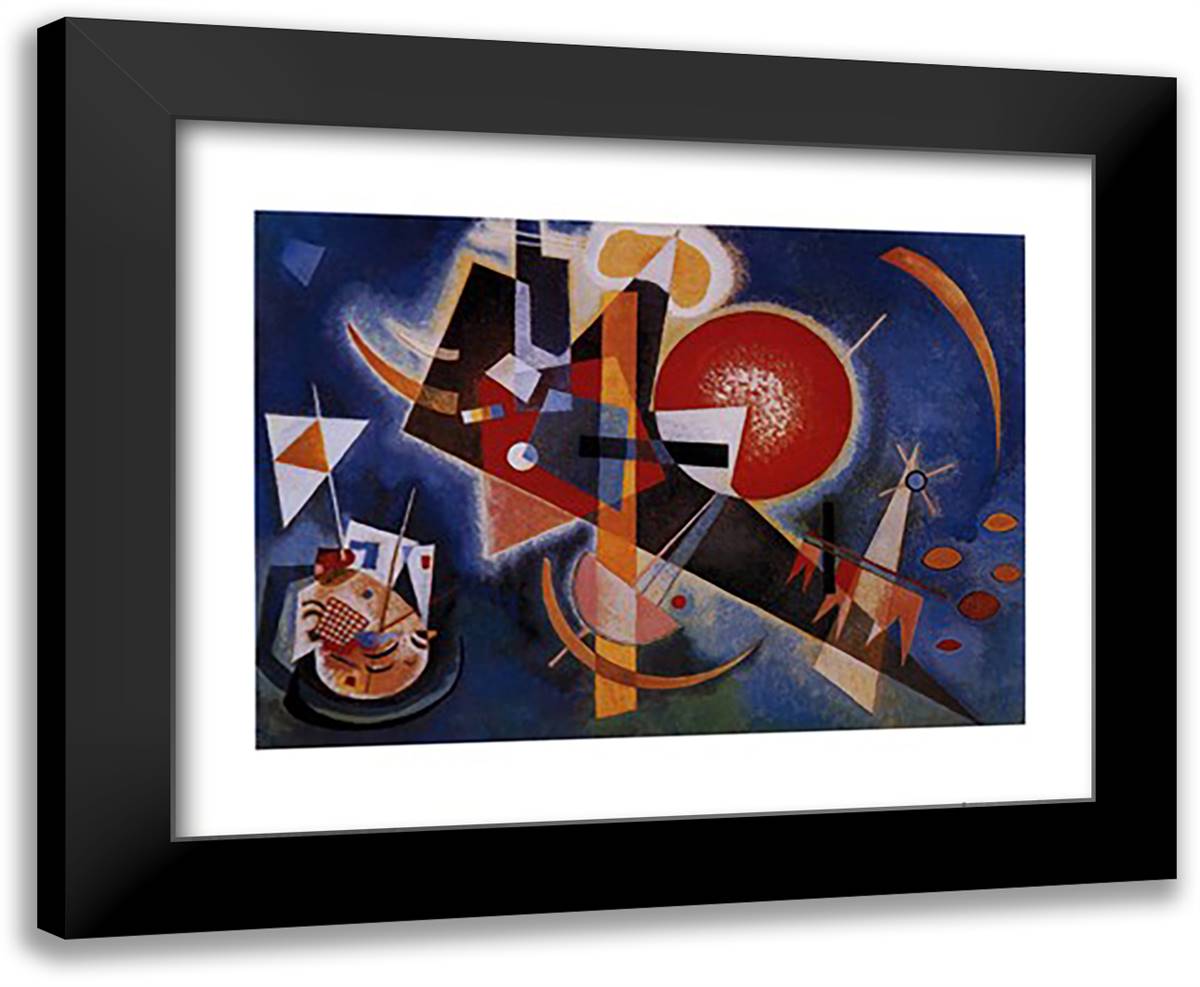 Im Blau, c.1925 24x20 Black Modern Wood Framed Art Print Poster by Kandinsky, Wassily