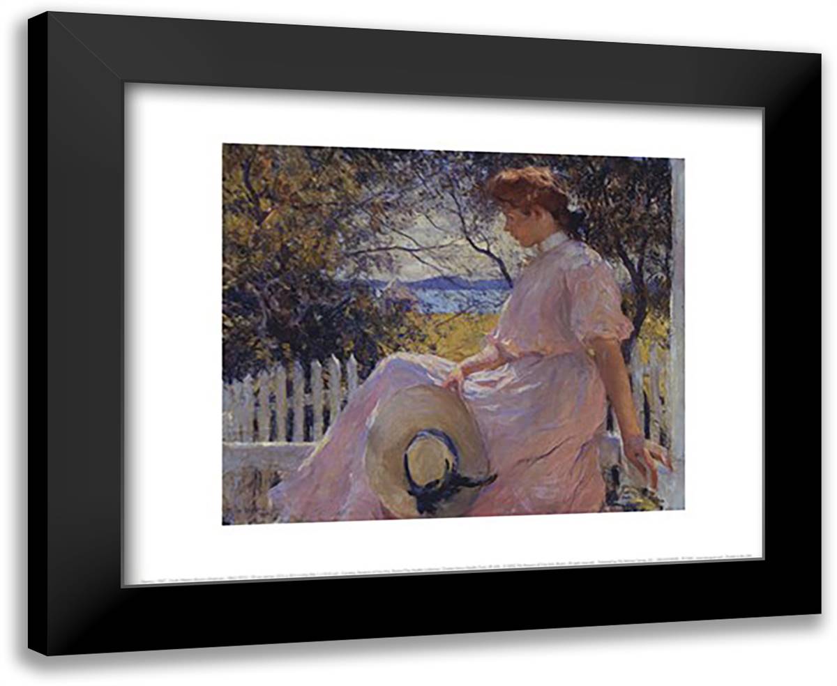 Eleanor, c.1907 18x15 Black Modern Wood Framed Art Print Poster by Benson, Frank Weston