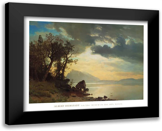 Lake Tahoe, California, 1867 40x28 Black Modern Wood Framed Art Print Poster by Bierstadt, Albert