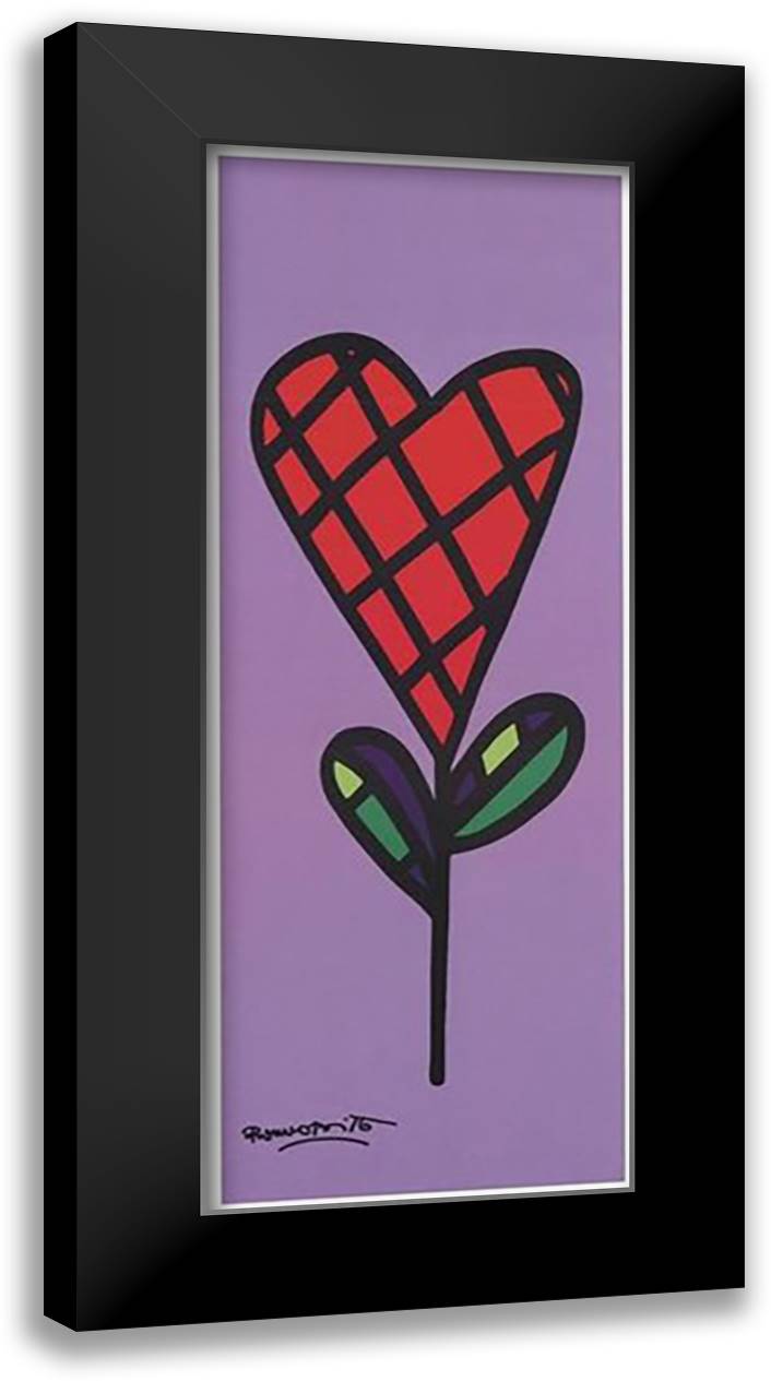 Criss Cross 10x20 Black Modern Wood Framed Art Print Poster by Britto, Romero