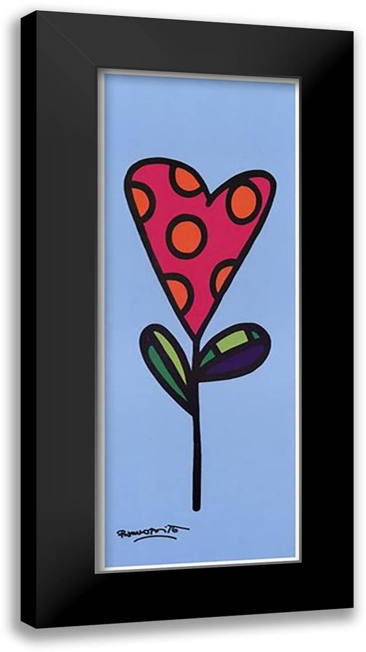 Polka Love 10x20 Black Modern Wood Framed Art Print Poster by Britto, Romero