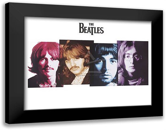 The Beatles, 1968 36x28 Black Modern Wood Framed Art Print Poster