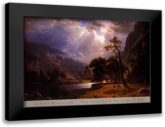 Half Dome, Yosemite Valley 40x28 Black Modern Wood Framed Art Print Poster by Bierstadt, Albert