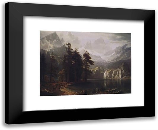Sierra Nevada 24x20 Black Modern Wood Framed Art Print Poster by Bierstadt, Albert