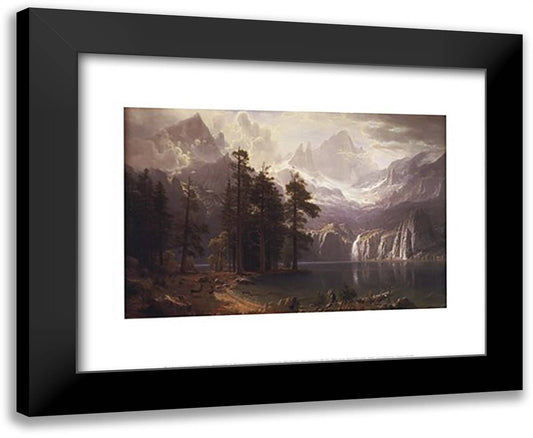 Sierra Nevada 18x15 Black Modern Wood Framed Art Print Poster by Bierstadt, Albert