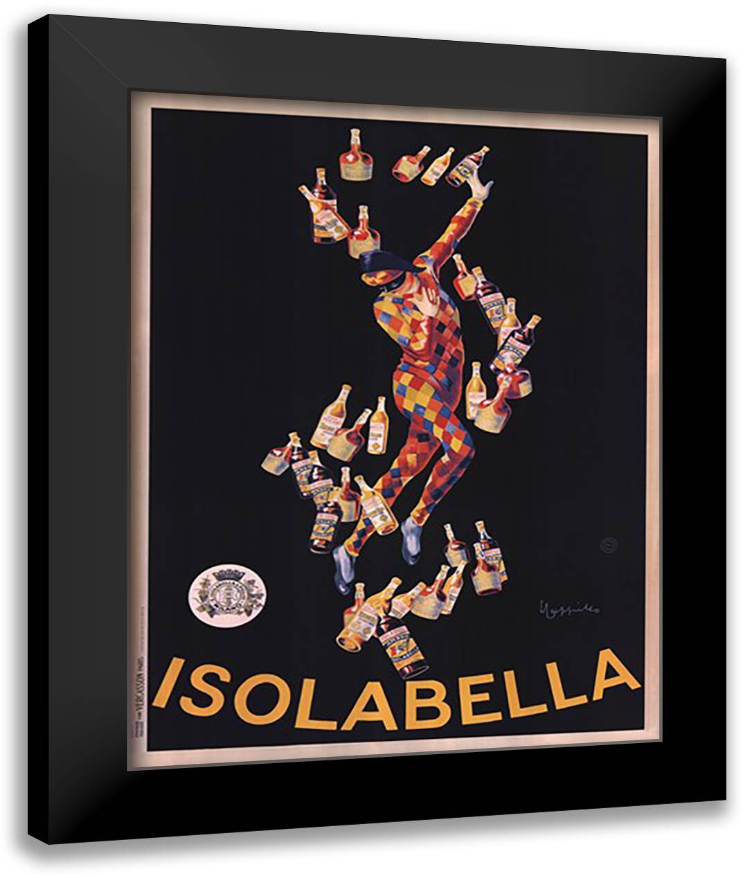 Isolabella, 1910 28x36 Black Modern Wood Framed Art Print Poster by Cappiello, Leonetto