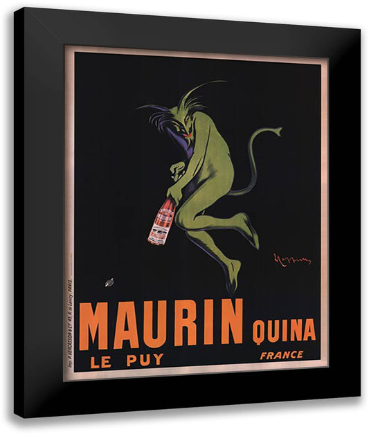 Maurin Quina, 1920 28x36 Black Modern Wood Framed Art Print Poster by Cappiello, Leonetto