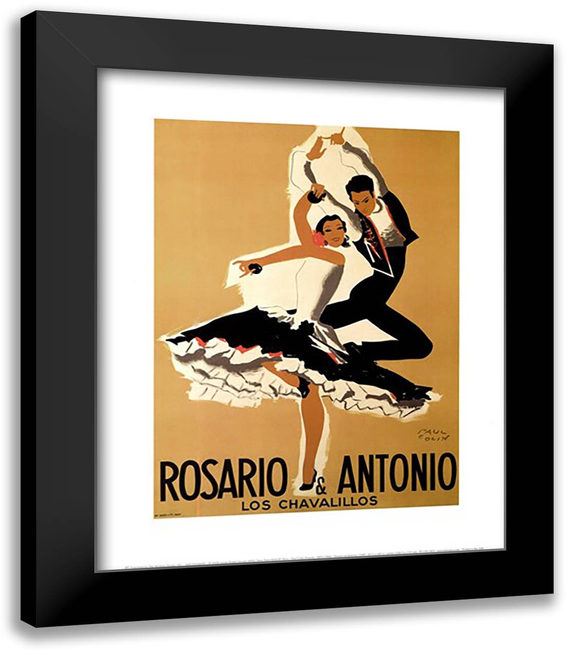 Rosario & Antonio, 1949 15x18 Black Modern Wood Framed Art Print Poster by Colin, Paul