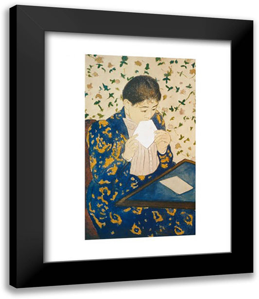 The Letter 15x18 Black Modern Wood Framed Art Print Poster by Cassatt, Mary