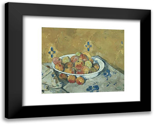 The Plate of Apples, c. 1897 18x15 Black Modern Wood Framed Art Print Poster by Cezanne, Paul